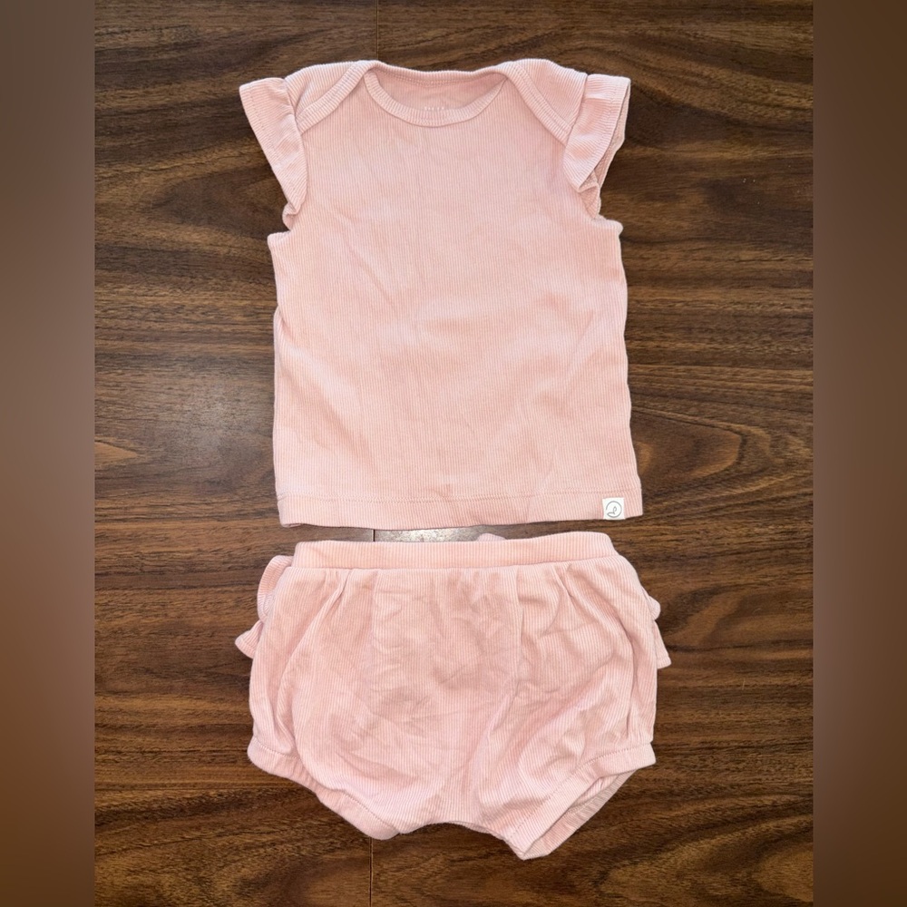 Little Planet Pink Ruffled Diaper Cover Set - Picture 3 of 6